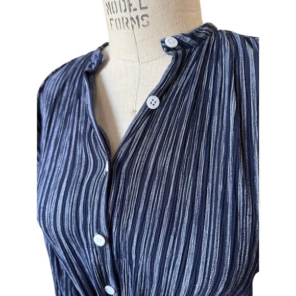 Madewell x Christy Dawn Striped Bonnie Mini Dress in Blue Size Small - Picture 3 of 11